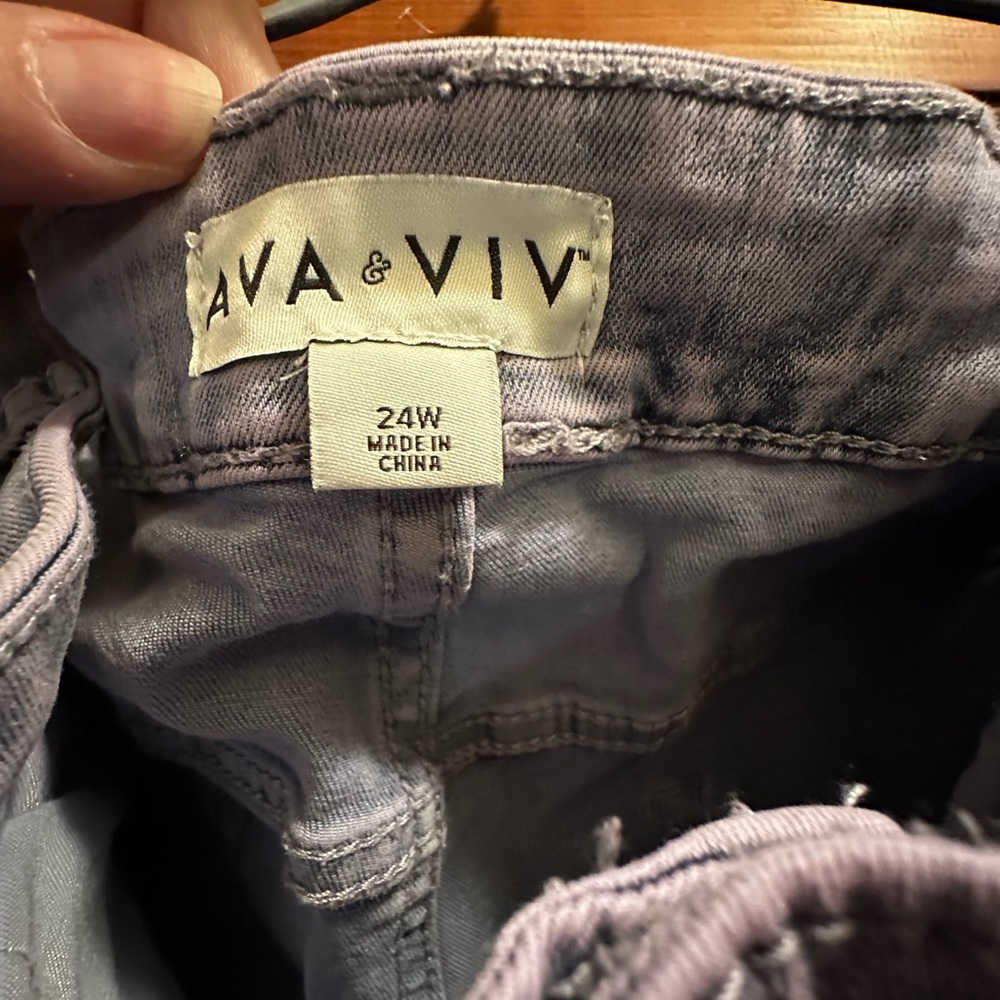 Size 24 purple Jeans Ava and Vic